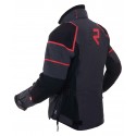 RUKKA EXEGAL GTX Tekstylna kurtka motocyklowa z membraną Gore-Tex czarna z czerwonymi wykończeniami