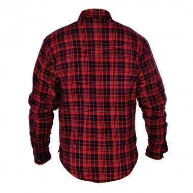 Oxford Kickback bawełniana koszula czerwono czarna