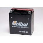 UNIBAT CBTX16-BS Akumulator motocyklowy bezobsługowy 12V 14Ah lewy+ UNIBAT CBTX16-BS Akumulator motocyklowy bezobsługowy 12V 14Ah lewy+