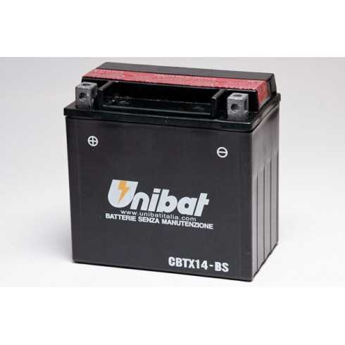 UNIBAT CBTX14-BS Akumulator motocyklowy bezobsługowy 12V 12Ah lewy+