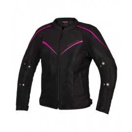 REBELHORN HIFLOW IV Damska tekstylna kurtka motocyklowa czarno/różowa