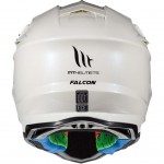 MT Falcon kask motocrossowy off road biały połysk tyl