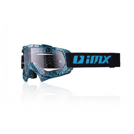 IMX Racing Mud Graphic Gogle niebiesko/czarne z Szybą Clear