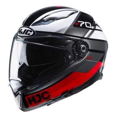 HJC F70 TINO integralny kask motocyklowy czarno biało czerwony