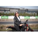 ozone ramones lady skórzana kurtka motocyklowa do chodzenia na co dzień z protektorami ochraniaczami