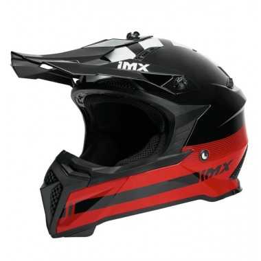 Kask iMX Racing Fmx-02 Black/Red/White Gloss