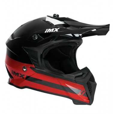 Kask iMX Racing Fmx-02 Black/Red/White Gloss