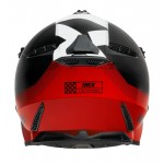Kask motocyklowy iMX Racing Fmx-02 Black/Red/White Gloss bezpieczny lekki wytrzymały