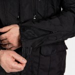 REBELHORN HIKER III tekstylna kurtka motocyklowa czarna rozpinane mankiety