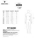 REBELHORN Borg kurtka tekstylna czarna tabela rozmiarów
