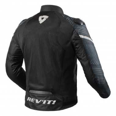 REV'IT Jacket Apex Air H2O tekstylna kurtka motocyklowa czarno biała wodoodporna przewiewa dobrze wentylowana