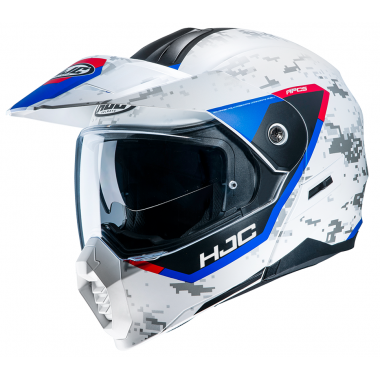 HJC C80 Bult White/Red/Blue systemowy kask motocyklowy biało czerwono niebieski On&Off Road