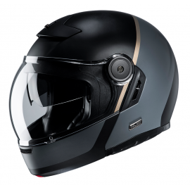 HJC V90 Mobix Grey/Black szczękowy kask motocyklowy szaro czarny