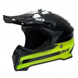 IMX FMX-02 offroadowy kask motocyklowy czarno żółty fluo