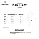 REBELHORN FLUX II LADY BLACK Skórzane rękawice motocyklowe czarne tabela rozmiarów