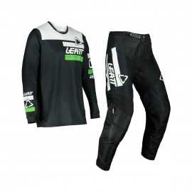 LEATT Moto Ride Kit 3.5 Koszulka i spodnie czarno biało zielone