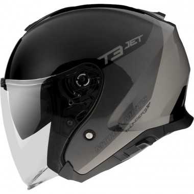 MT Helmets Thunder 3 XPERT Jet otwarty kask motocyklowy szary połysk