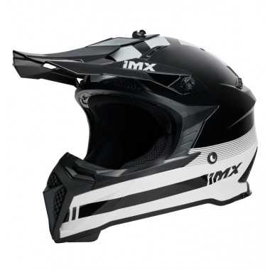 IMX Racing Fmx-02 kask offroad czarno biały Gloss