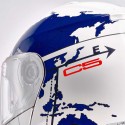 Schuberth C5 Globe Blue szczękowy kask motocyklowy niebiesko biały najcichszy kask motocyklowy