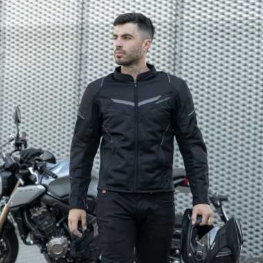 REBELHORN FLUX tekstylna kurtka motocyklowa czarna