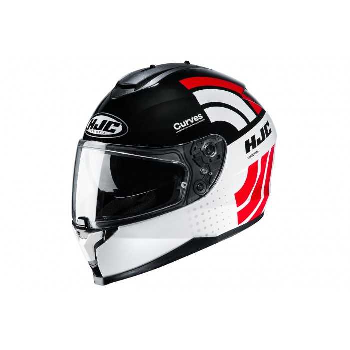 Motocyklowy Kask HJC C70 Curves White/Black/Red