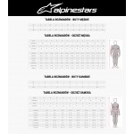 ALPINESTARS SP-8 V3 rękawice tabela rozmiarów