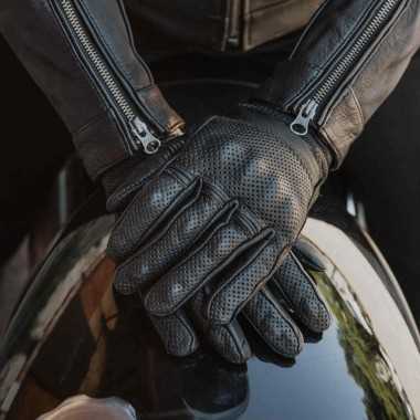 Ozone Stick Custom II skórzane rękawice motocyklowe czarne