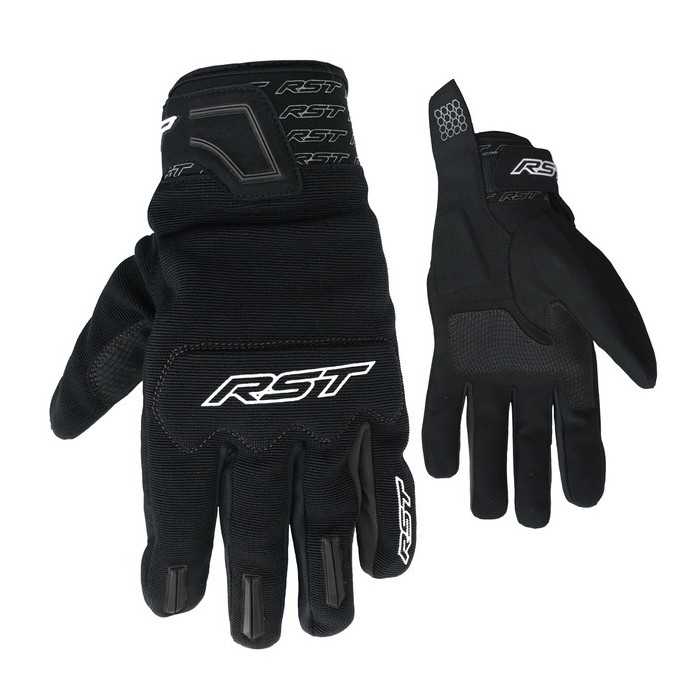 RST Rider krótkie tekstylne rękawice motocyklowe czarne