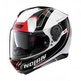 NOLAN N87 SKILLED N-COM 98 integralny kask motocyklowy biało czarno czerwony