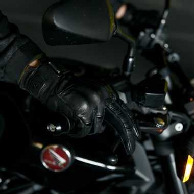 REBELHORN IMPALA skórzane krótkie rękawice motocyklowe brązowe