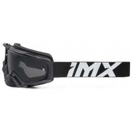IMX Dust Gogle motocyklowe czarno biały mat z Szybą dymioną + Clear (2 szyby w zestawie)