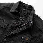BROGER ALASKA jeansowa koszula motocyklowa czarna