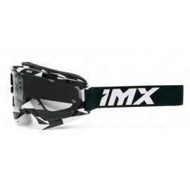 IMX Mud White Gloss/Black gogle motocyklowe czarno białe szyba clear (1 Szyba W Zestawie)