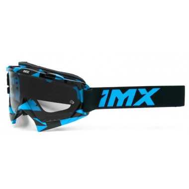 IMX Mud Graphic Blue Gloss/Black gogle motocyklowe szyba clear (1 Szyba W Zestawie) niebiesko czarne
