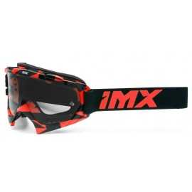 IMX Mud Graphic Red Gloss/Black gogle motocyklowe szyba clear (1 Szyba W Zestawie)