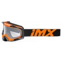 IMX Dust Graphic Gogle motocyklowe pomarańczowo czarne z Szybą dymioną + Clear (2 szyby w zestawie)
