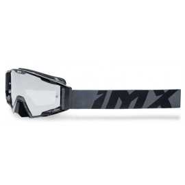 IMX Sand Graphic Black Gloss Grey Gogle motocyklowe z Szybą Silver Iridium + Clear (2 Szyby W Zestawie)