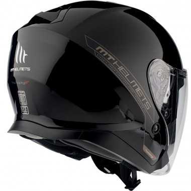 MT Helmets Thunder 3 Jet otwarty kask motocyklowy czarny połysk