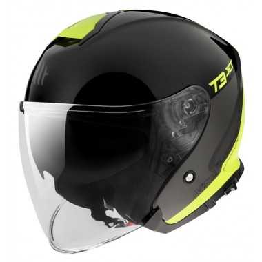 MT Helmets Thunder 3 Jet XPERT C3 otwarty kask motocyklowy żółto czarny