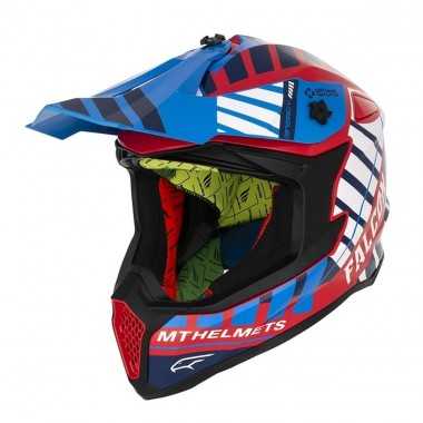 MT Helmets Falcon ENERGY B5 kask motocrossowy offroad czerwono niebieski