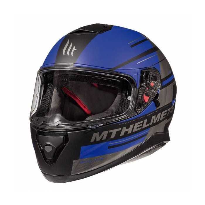 MT THUNDER 3 SV PITLANE integralny kask motocyklowy z blendą niebiesko szary