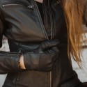 OZONE Striker damska skórzana kurtka motocyklowa czarna