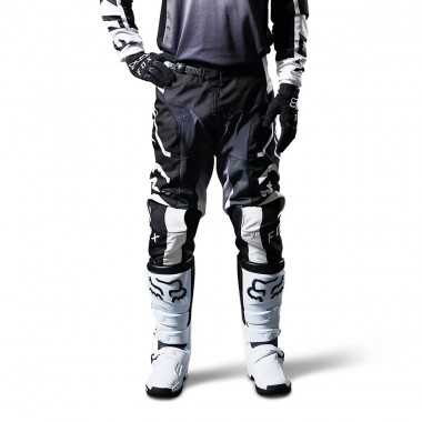 Fox 180 Leed spodnie motocyklowe do motocrossu czarno białe