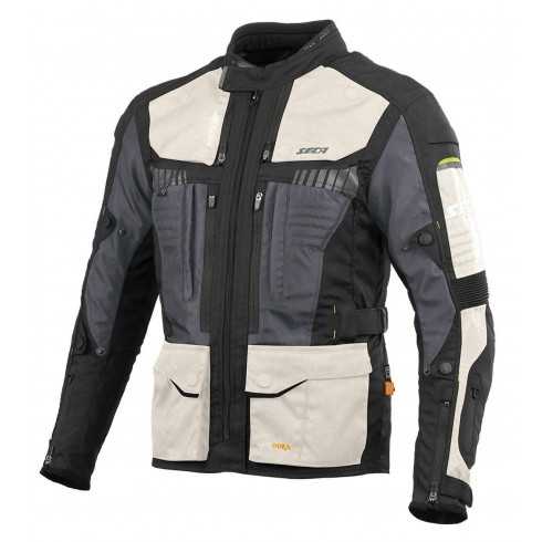 SECA X-Tour tekstylna kurtka motocyklowa szara Odporna na przetarcia
