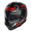 NOLAN N80-8 CLASSIC N-COM 39 integralny kask motocyklowy antracytowo czarno czerwony mat