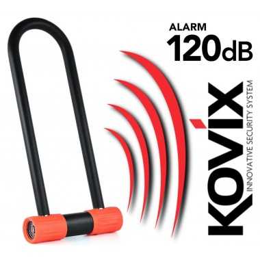KOVIX KTL14-300 kłódka U-Lock z alarmem czarna