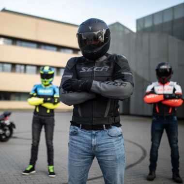 SECA Hooligan skórzana kurtka motocyklowa czarna