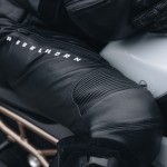 REBELHORN VELOCE skórzane spodnie motocyklowe czarno białe