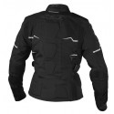 SECA Stream III damska tekstylna kurtka motocyklowa czarna tył