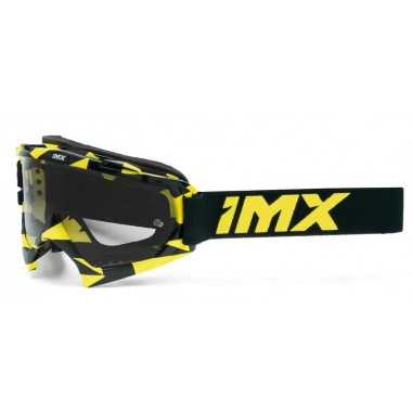 IMX Mud Graphic Fluo Yellow Gloss/Black gogle motocyklowe szyba clear (1 Szyba W Zestawie)